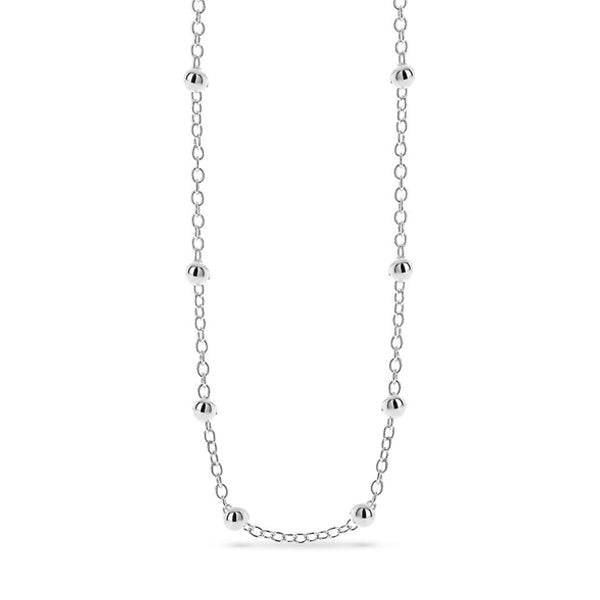 Silver Cable And Ball Chain