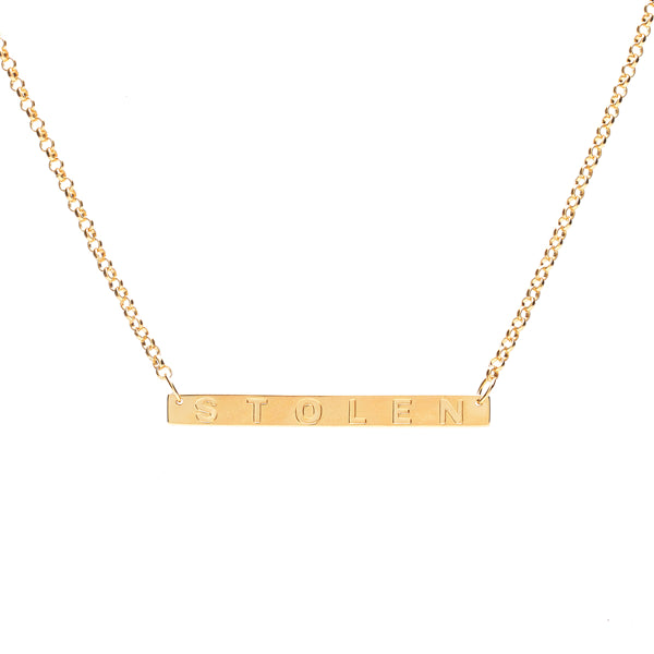 Stolen Plank Necklace - Gold Plated