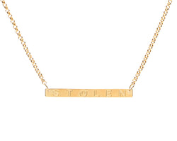 Stolen Plank Necklace - Gold Plated