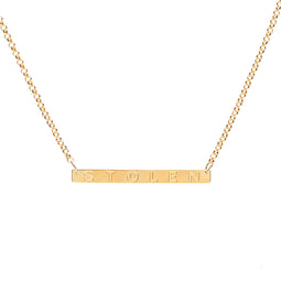 Stolen Plank Necklace - Gold Plated