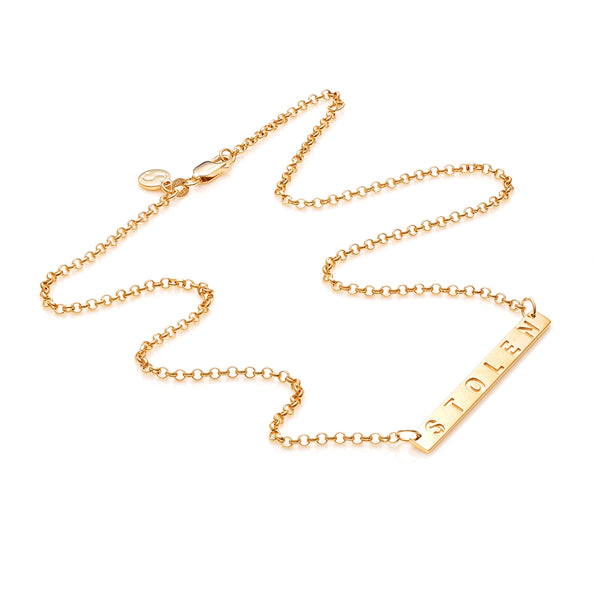 Stolen Plank Necklace - Gold Plated