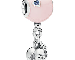 Elephant & Pink Balloon Silver Charm