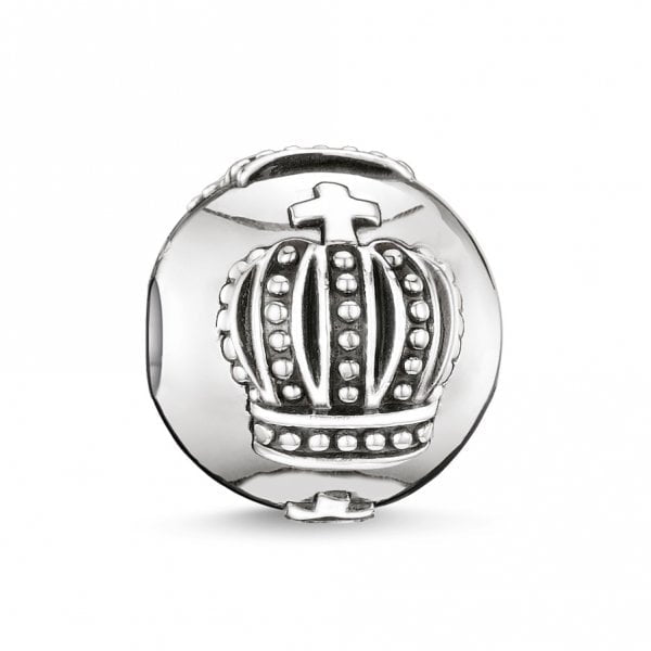 Charm Club Sterling Silver Crown Bead
