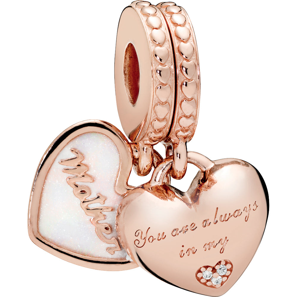 Pandora Rose Mother & Daughter Hearts Hanging Charm