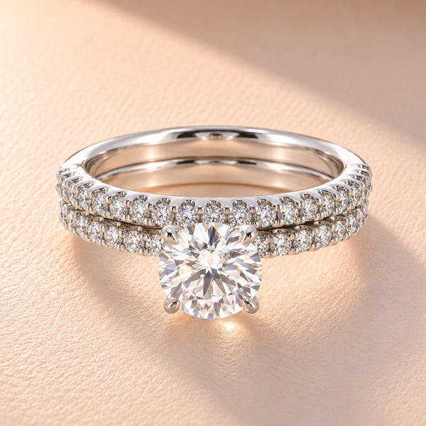18ct White Gold 1.50ct F/VS2 Lab Grown Diamond Bridal Ring Set