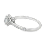 18ct White Gold Halo Lab Grown Diamond Ring 0.73ct D/VS2 Centre