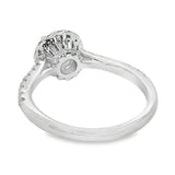 18ct White Gold Halo Lab Grown Diamond Ring 0.73ct D/VS2 Centre