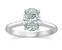 18ct White Gold 1.51ct D/VS1 Oval Created Diamond Ring