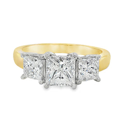 Princess Cut Three Diamond Ring To Cherish