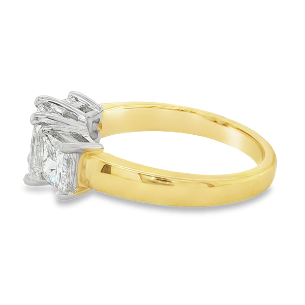 Princess Cut Three Diamond Ring To Cherish