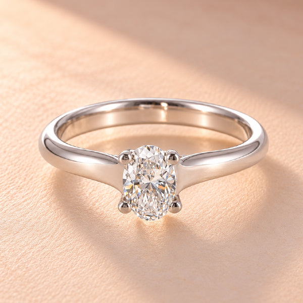Lumina – 0.46ct Oval Lab-Grown Diamond Solitaire Engagement Ring