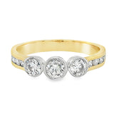 18ct Yellow/White Gold Diamond Ring 0.76ct