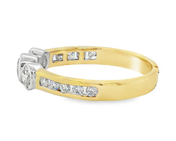 18ct Yellow/White Gold Diamond Ring 0.76ct