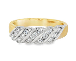 9ct Yellow/White Gold Diamond Ring 0.50ct