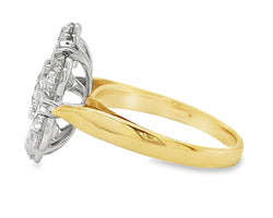 18ct Yellow/White Gold Diamond Cluster Ring 5.04ct