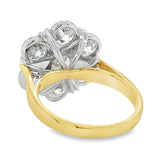 18ct Yellow/White Gold Diamond Cluster Ring 5.04ct
