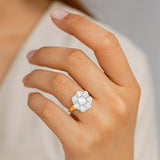 18ct Yellow/White Gold Diamond Cluster Ring 5.04ct