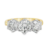 18ct Yellow/White Gold Three Diamond Ring 3.00ct