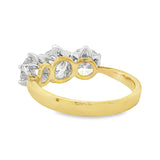 18ct Yellow/White Gold Diamond Trilogy Ring 3.01ct