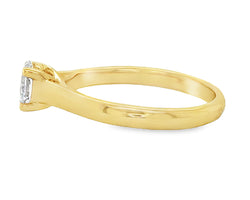 10ct Yellow Gold 0.42ct Oval Lab Grown Diamond Ring F/VVS2