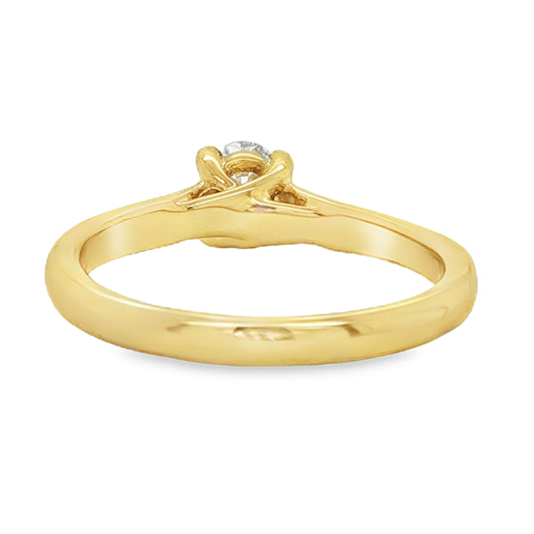 10ct Yellow Gold 0.42ct Oval Lab Grown Diamond Ring F/VVS2