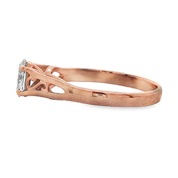 9ct Rose Gold 0.42ct Oval Lab Grown Diamond Ring F/VVS2
