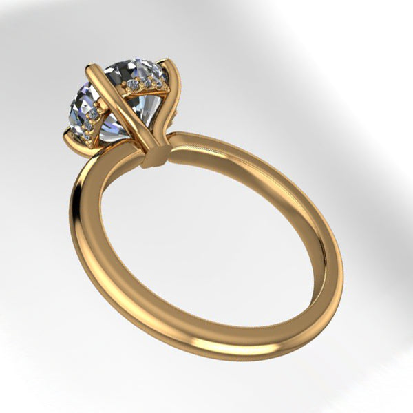 Madeleine - 18ct Yellow Gold 3.00ct Lab Grown Diamond Ring with Hidden Halo