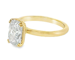 DOMINIQUE - 18ct Yellow Gold 2.01ct Rectangular Cushion Cut Lab Grown Diamond Ring