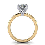 Oval Hidden Halo Engagement Ring – Yellow Gold