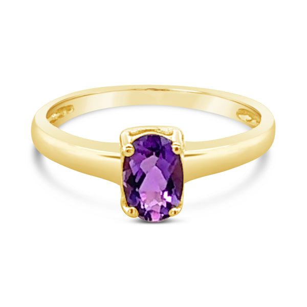 9ctYellow Gold Amethyst Ring
