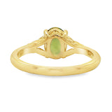 10ct Yellow Gold Oval Peridot (8x6mm) Infinity Ring