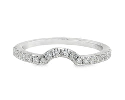 18ct White Gold Lab Grown Diamonds 0.27ct Shaped Wedding Ring