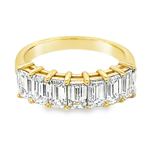 CELESTE Emerald Cut Diamond Ring 18ct Yellow Gold