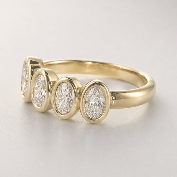 COSETTE Oval Diamond Ring 0.98ct Lab Grown 18ct Yellow Gold