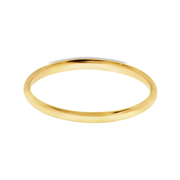 18ct Yellow Gold Wedder 2mm Half Round Profile