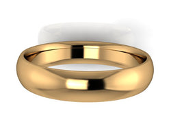 Deluxe Weight 9ct Yellow Gold Ladies 4mm Polished Wedding Band