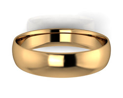 Fine Range - 9ct Yellow Gold Gents 5mm Polished Wedding Band