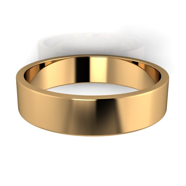 Fine Range - 9ct Yellow Gold Gents 5mm Polished Wedding Band