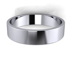 Fine Range - 9ct White Gold Gents 5mm Polished Wedding Band