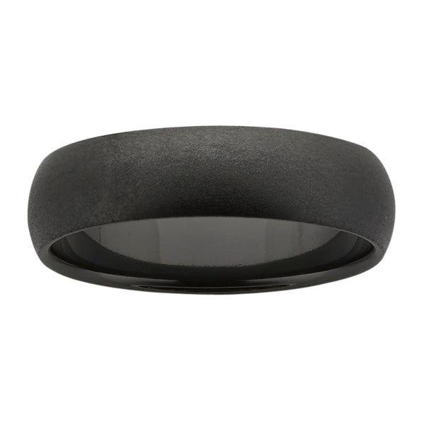 Black Zirconium Band Brushed- Size S