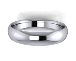 Deluxe Weight 18ct White Gold Ladies 4mm Polished Wedding Band