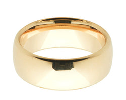 Deluxe Weight 9ct Yellow Gold Gents 8mm Polished Wedding Band