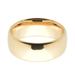 Deluxe Weight 9ct Yellow Gold Gents 8mm Polished Wedding Band