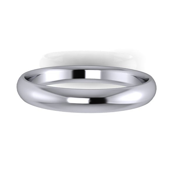 Deluxe Weight 18ct White Gold Ladies 3mm Polished Wedding Band