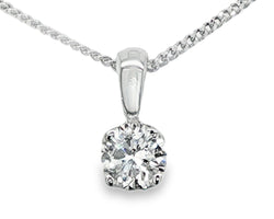 9ct White Gold 0.50ct Lab Grown Diamond Pendant