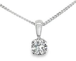 9ct White Gold 0.38ct Lab Grown Diamond Pendant