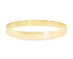 Classic 9ct Yellow Gold Half Round Profile Golf Bangle 8mm