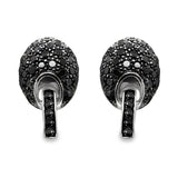 18ct White Gold Black Diamond Stud Earrings