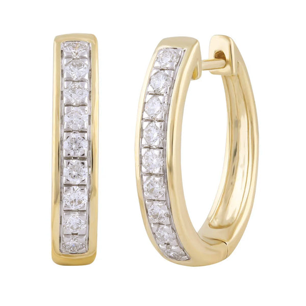 9ct Yellow Gold 0.53Ct HI/I1 Diamond Earrings