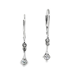 9ct White Gold Drop Earrings Lab Grown Diamonds